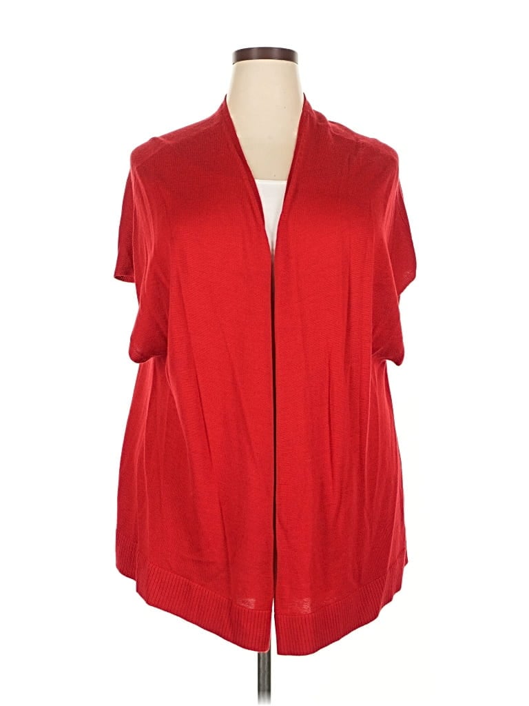 Pre-owned Coldwater Creek Cardigan Sweater In Red