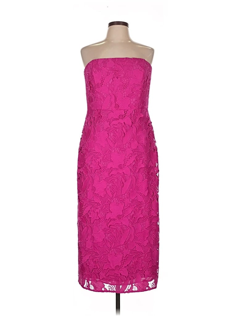 Pre-owned ml Monique Lhuillier Cocktail Dress In Pink