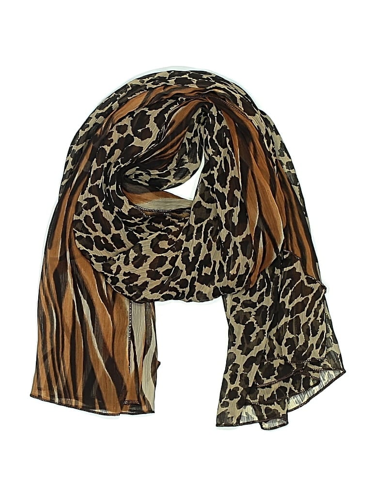 Pre-owned Assorted Brands Scarf In Brown