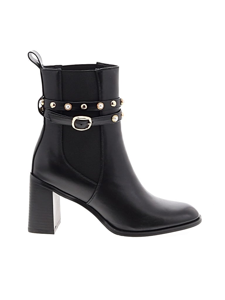 Pre-owned Assorted Brands Boots In Black