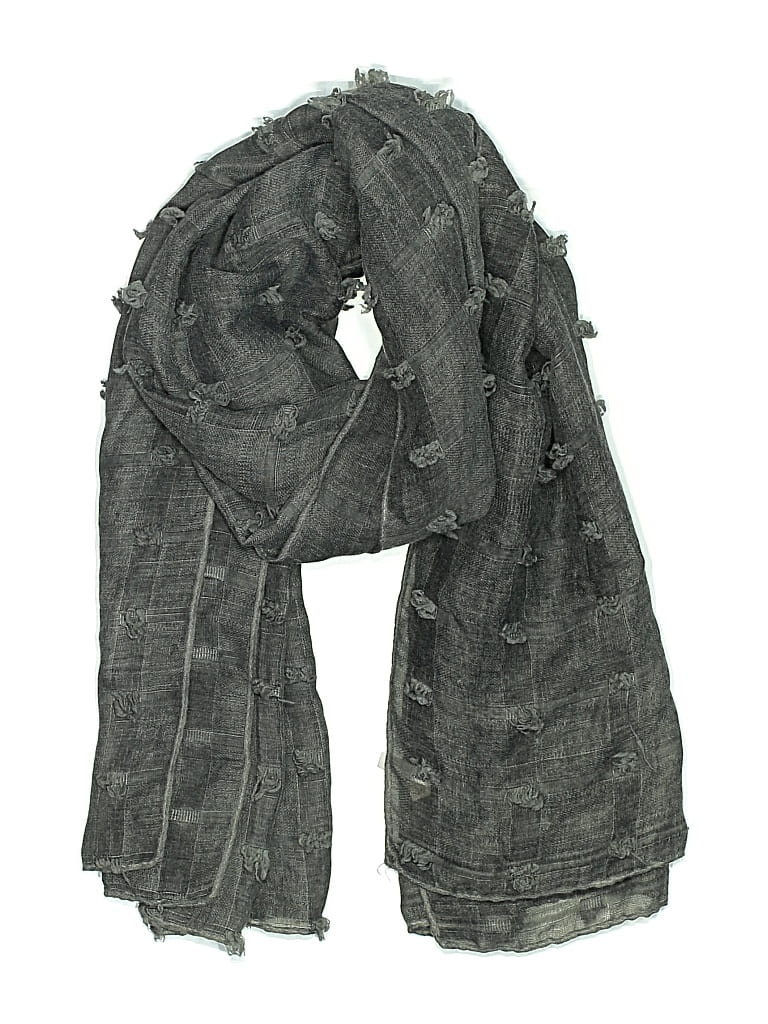 Pre-owned Pom Pom London Scarf In Gray