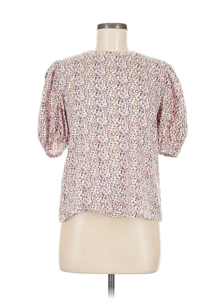 Pre-owned English Factory Short Sleeve Blouse In Pink