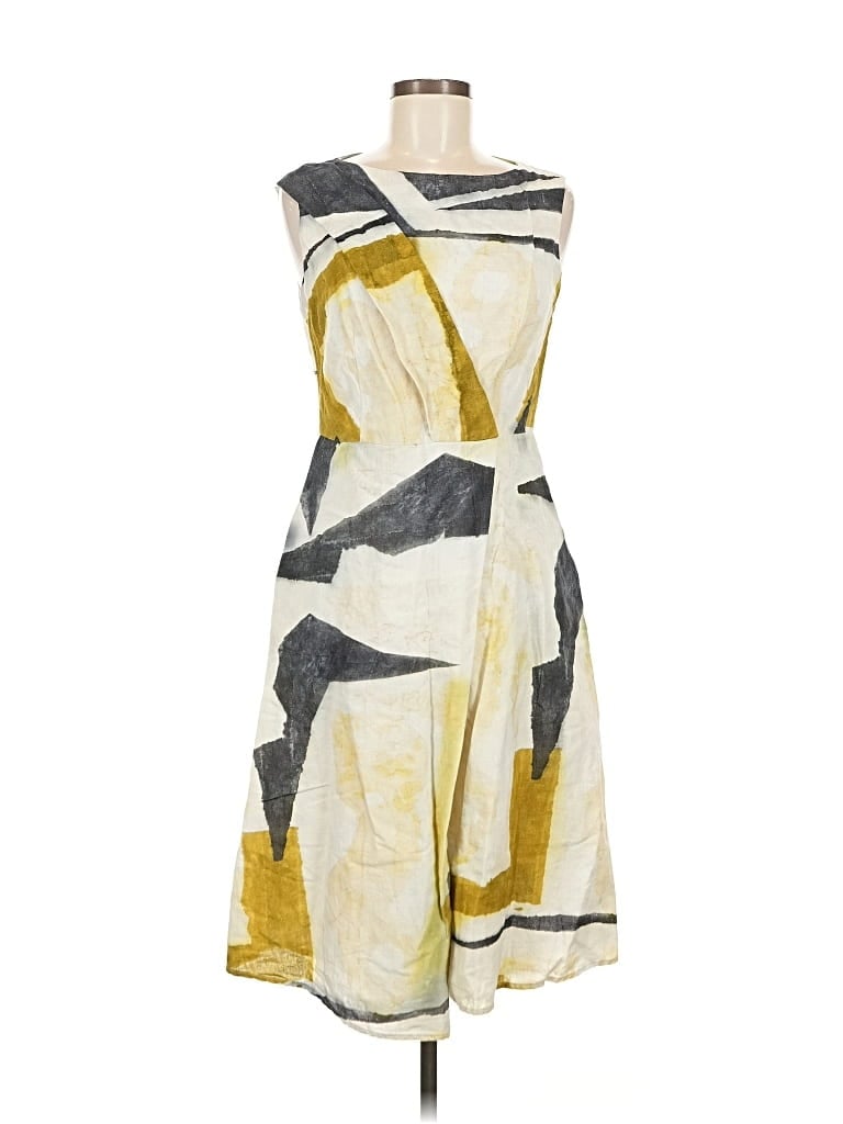 Pre-owned Adolfo Dominguez Casual Dress In Yellow