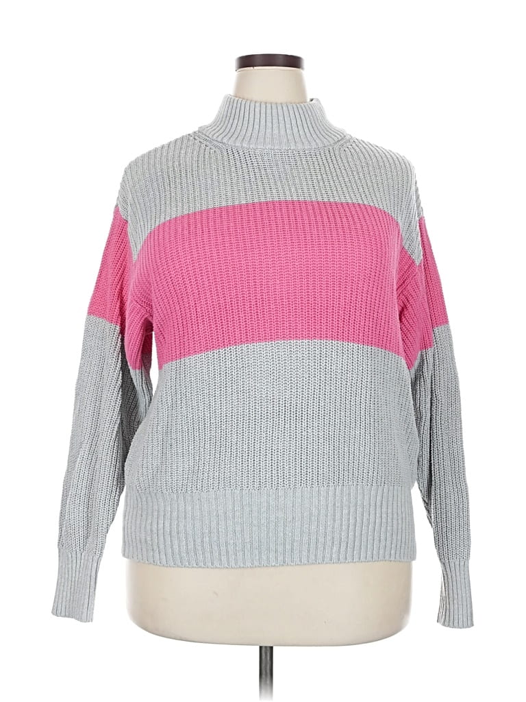 Pre-owned St. John's Bay Turtleneck Sweater In Gray