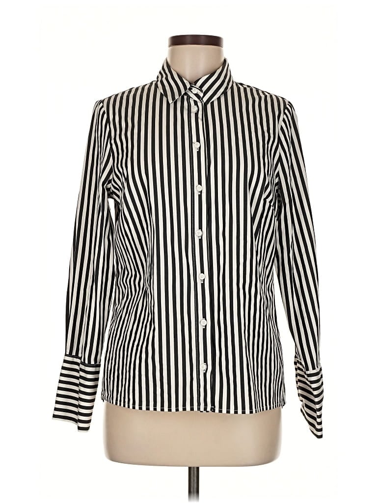 Pre-owned Eva Mendes By New York & Company Long Sleeve Blouse In White