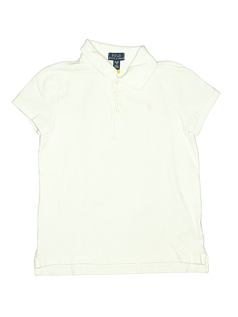 Pre-owned Polo By Ralph Lauren Kids' Short Sleeve Polo In White