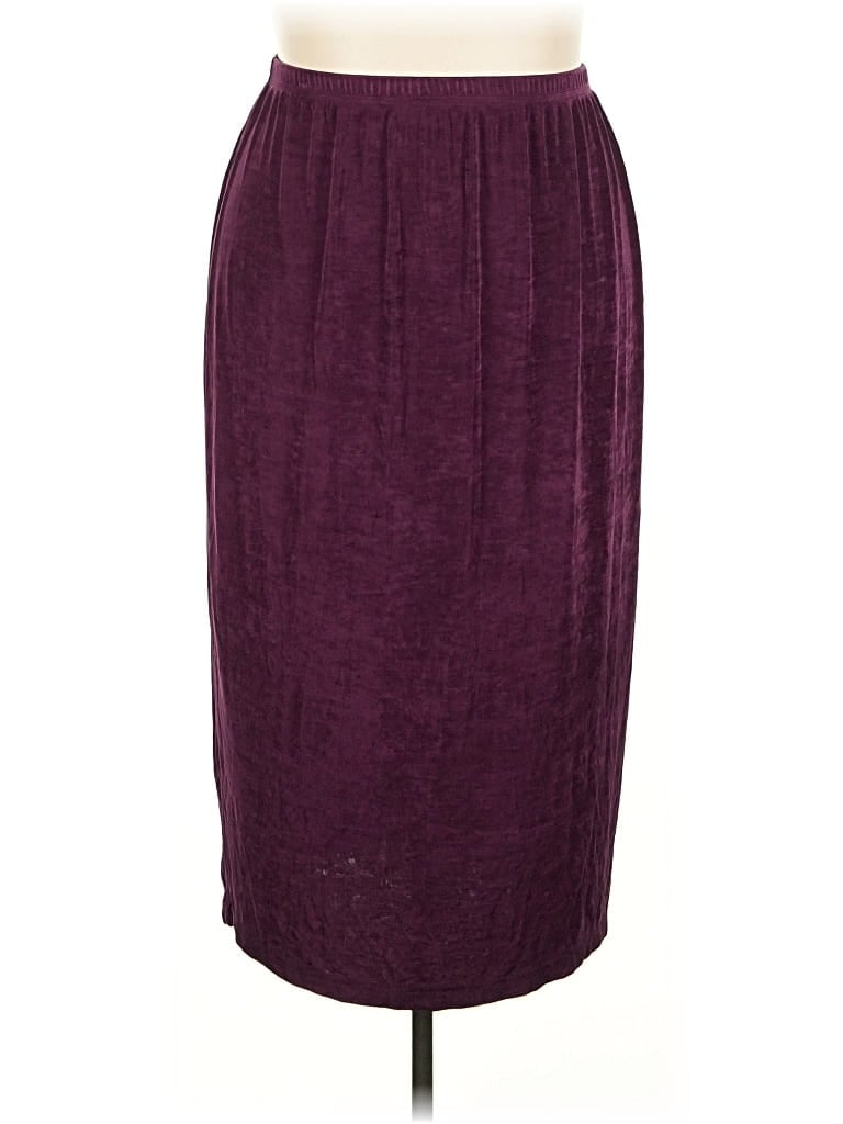 Pre-owned Carole Little Casual Skirt In Burgundy