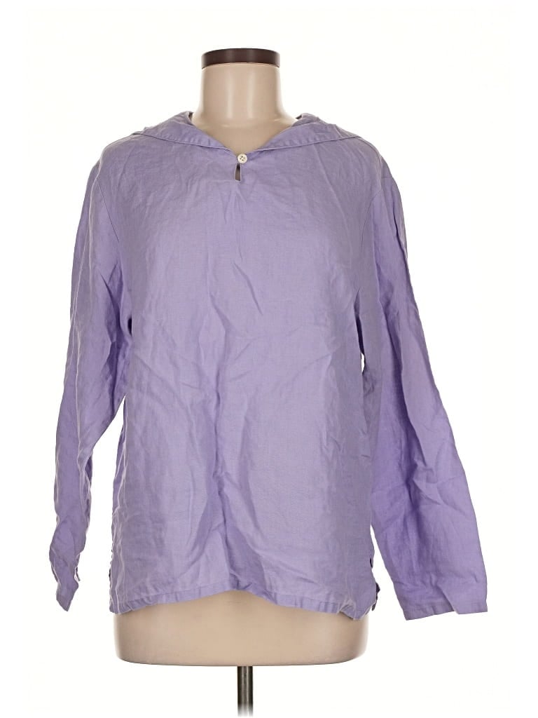Pre-owned Talbots Long Sleeve Blouse In Purple