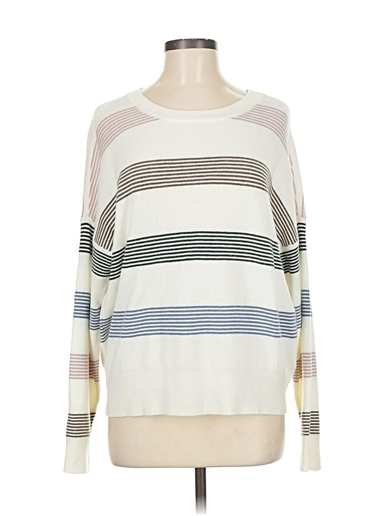 Pre-owned Thread & Supply Pullover Sweater In White