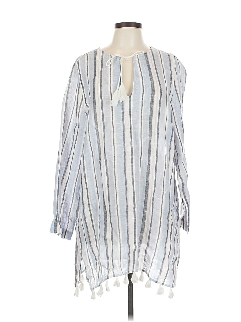 Pre-owned C&c California 3/4 Sleeve Blouse In Silver