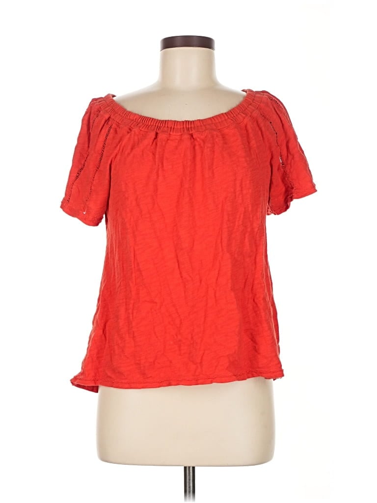Pre-owned Saturday Sunday Short Sleeve Blouse In Red