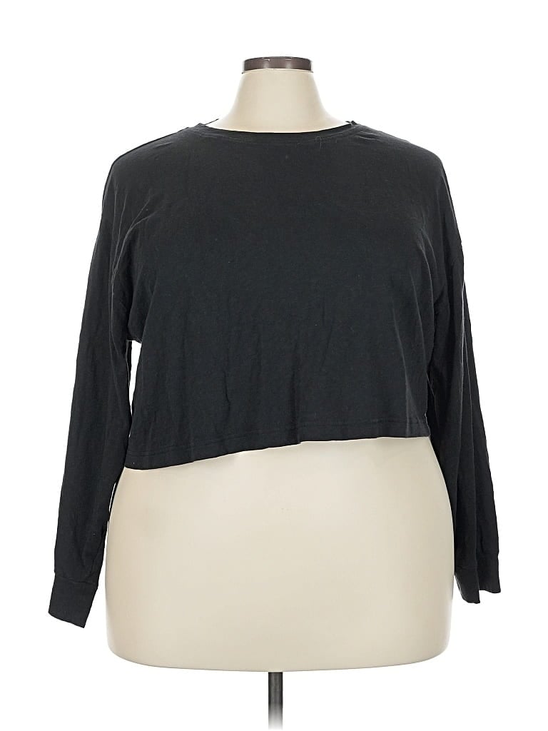 Pre-owned J.crew Factory Store 3/4 Sleeve T-shirt In Black