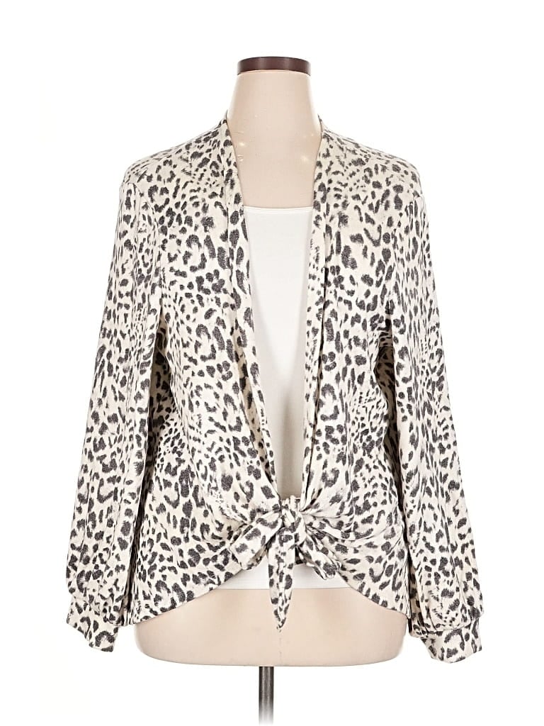 Pre-owned Chico's Cardigan Sweater In White