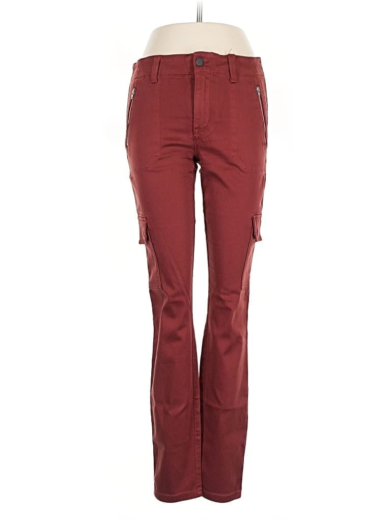 Pre-owned Level 99 Cargo Pants In Burgundy