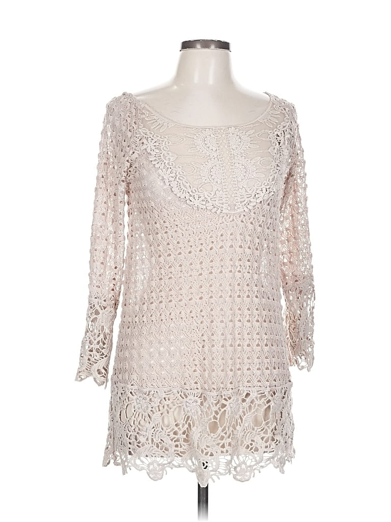 Pre-owned Umgee Long Sleeve Blouse In White