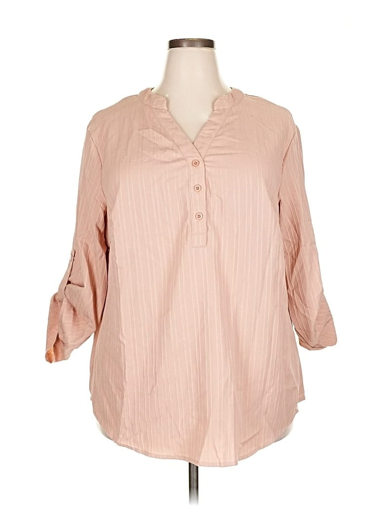 Pre-owned Emery Rose 3/4 Sleeve Blouse In Pink
