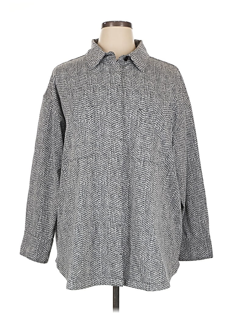 Pre-owned Athleta Coat In Gray