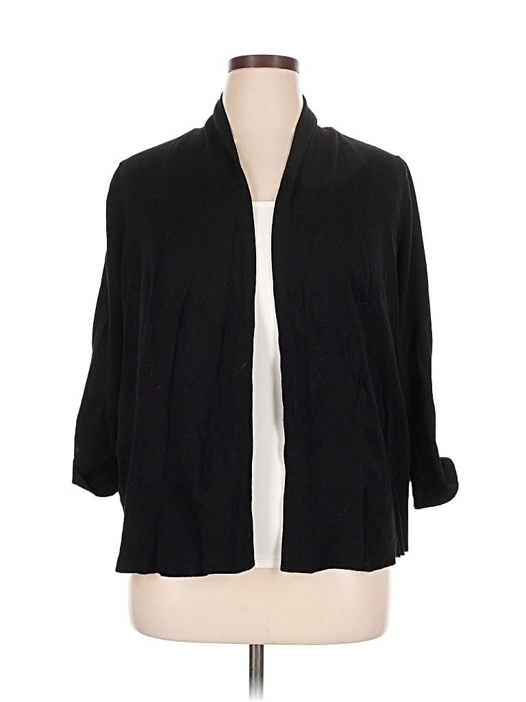 Pre-owned Charter Club 3/4 Sleeve Button Down Shirt In Black