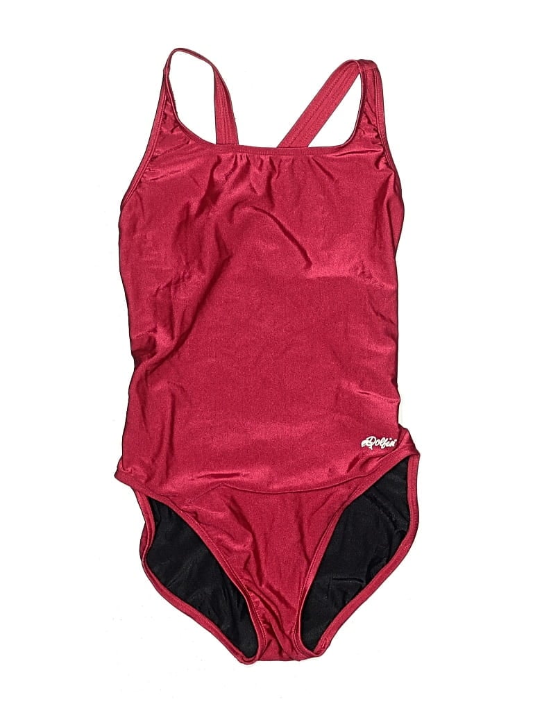Pre-owned Dolfin One Piece Swimsuit In Burgundy