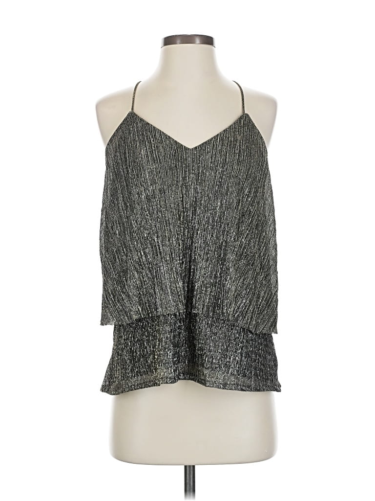Pre-owned Halston Heritage Sleeveless Blouse In Silver