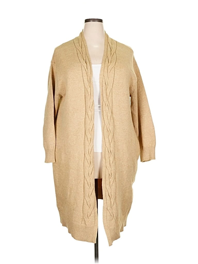 Pre-owned Simply Vera Vera Wang Cardigan Sweater In Brown