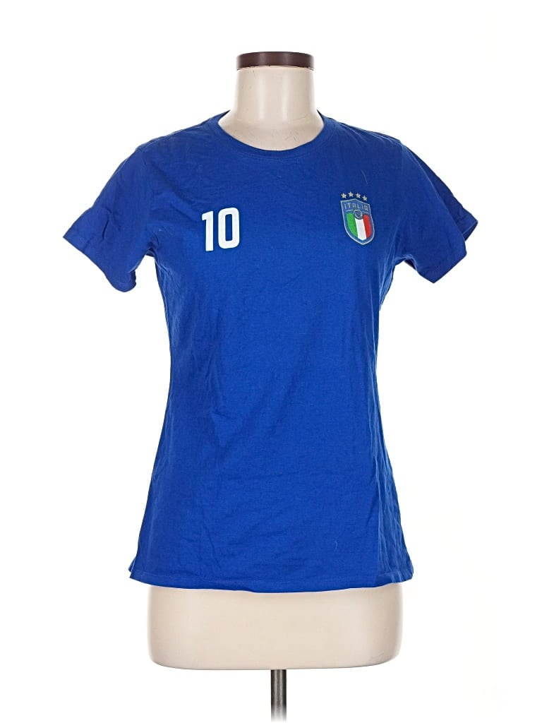 Pre-owned Port & Company Short Sleeve T-shirt In Blue