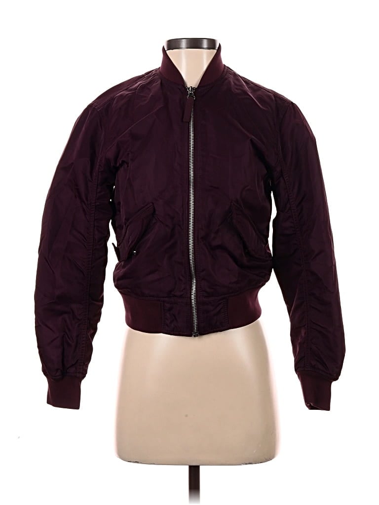 Pre-owned Everlane Jacket In Burgundy