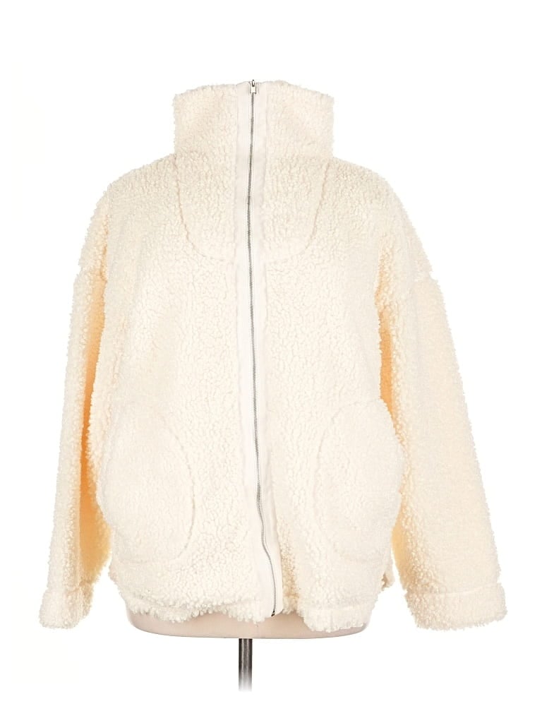 Pre-owned Haven Well Within Faux Fur Jacket In White