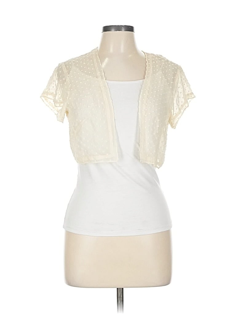 Pre-owned Adrianna Papell Jacket In White