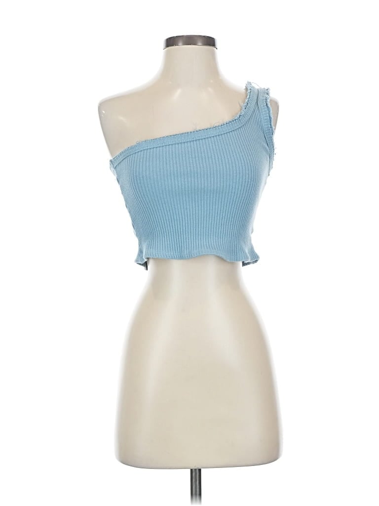 Pre-owned Urban Outfitters Tank Top Blue Strapless Neckline Tops