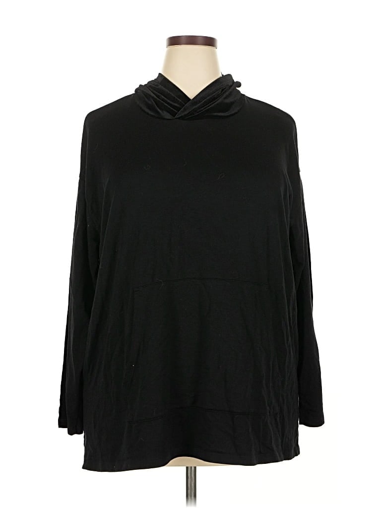 Pre-owned Eileen Fisher Turtleneck Sweater In Black
