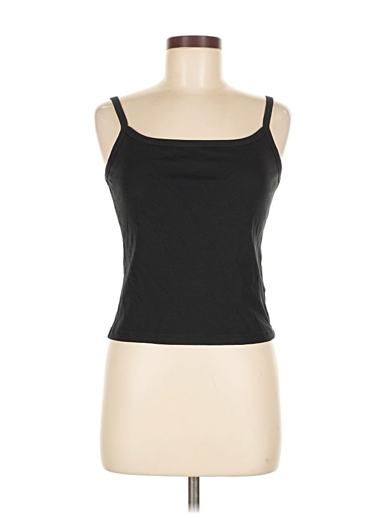 Pre-owned Uniqlo Tank Top Black Strapless Neckline Tops