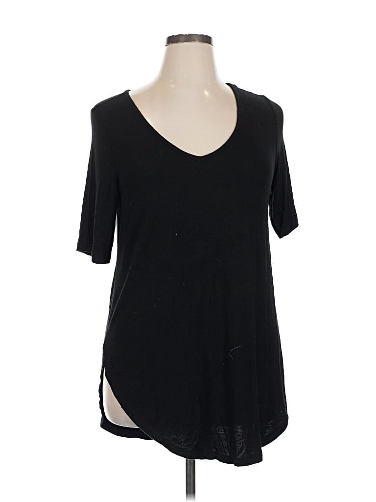 Pre-owned Torrid Short Sleeve Top Black V Neck Tops