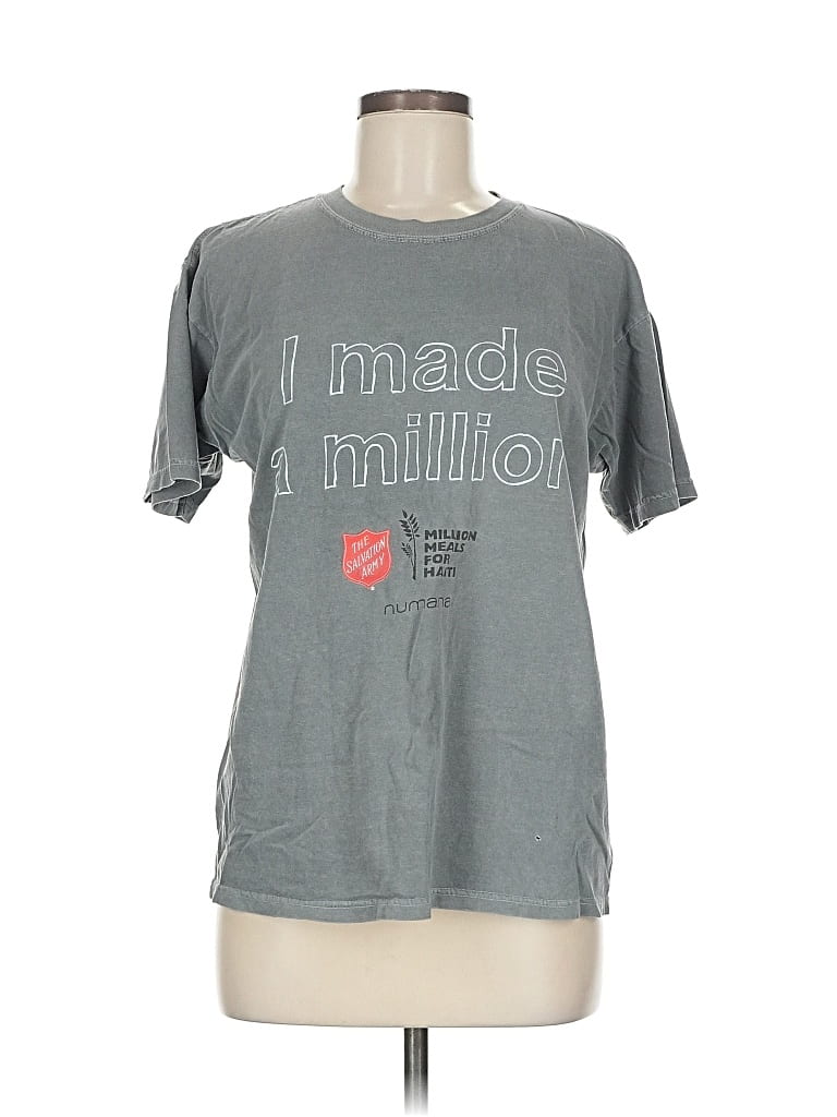 Pre-owned Assorted Brands Short Sleeve T-shirt In Gray