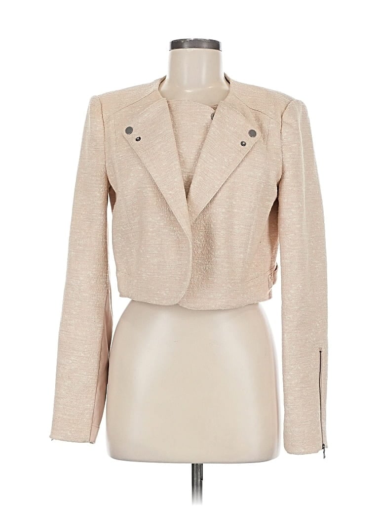 Pre-owned Bcbgmaxazria Blazer Jacket In White