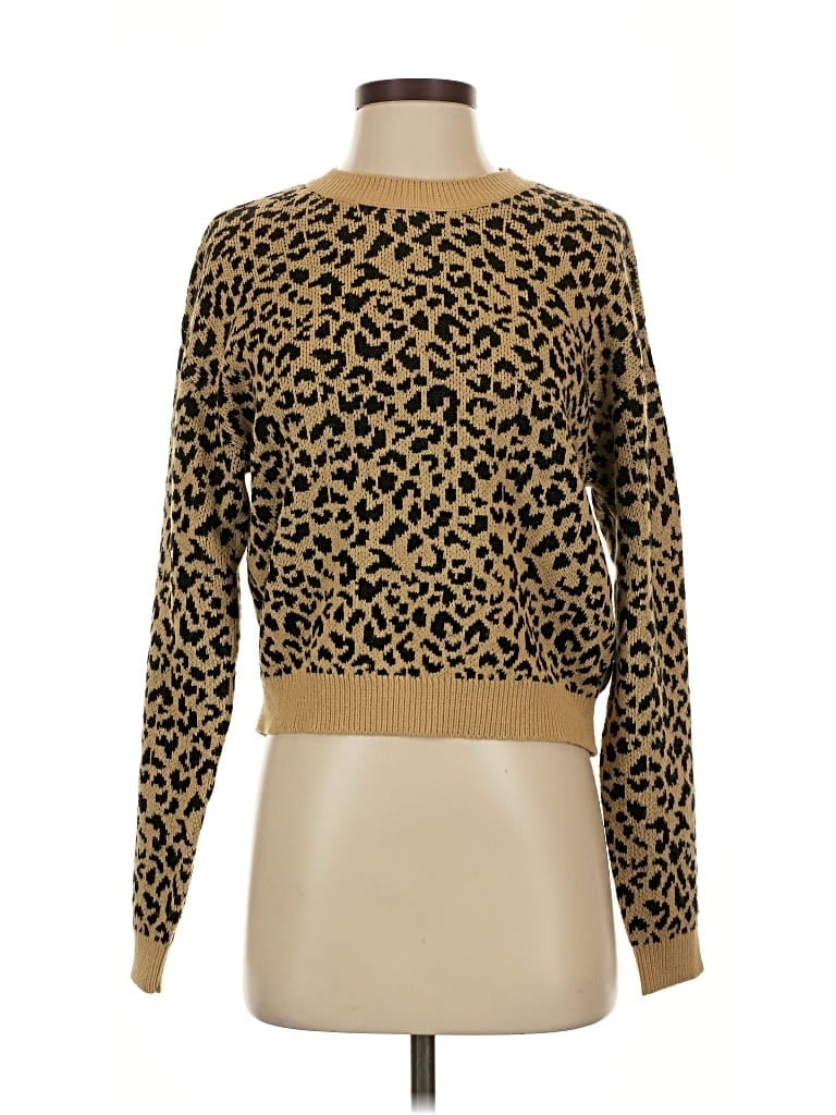 Pre-owned Divided By H&m Pullover Sweater In Gold