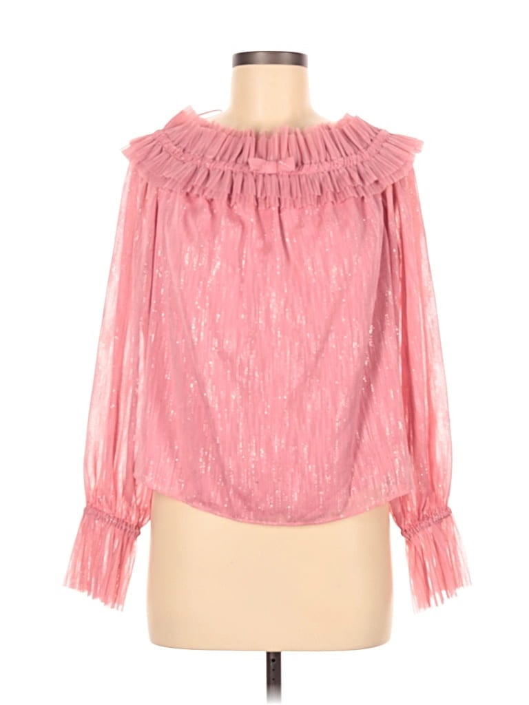 Pre-owned Ryegrass Long Sleeve Blouse In Pink