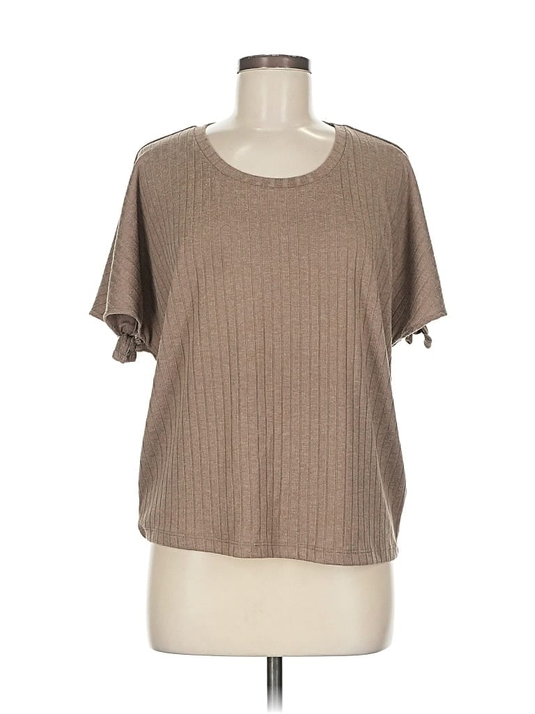 Pre-owned Cream Short Sleeve T-shirt In Brown