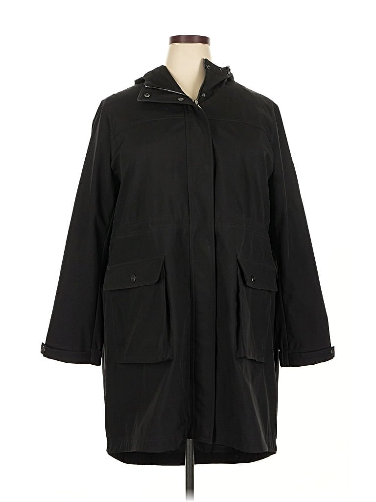Pre-owned Dkny Raincoat In Black