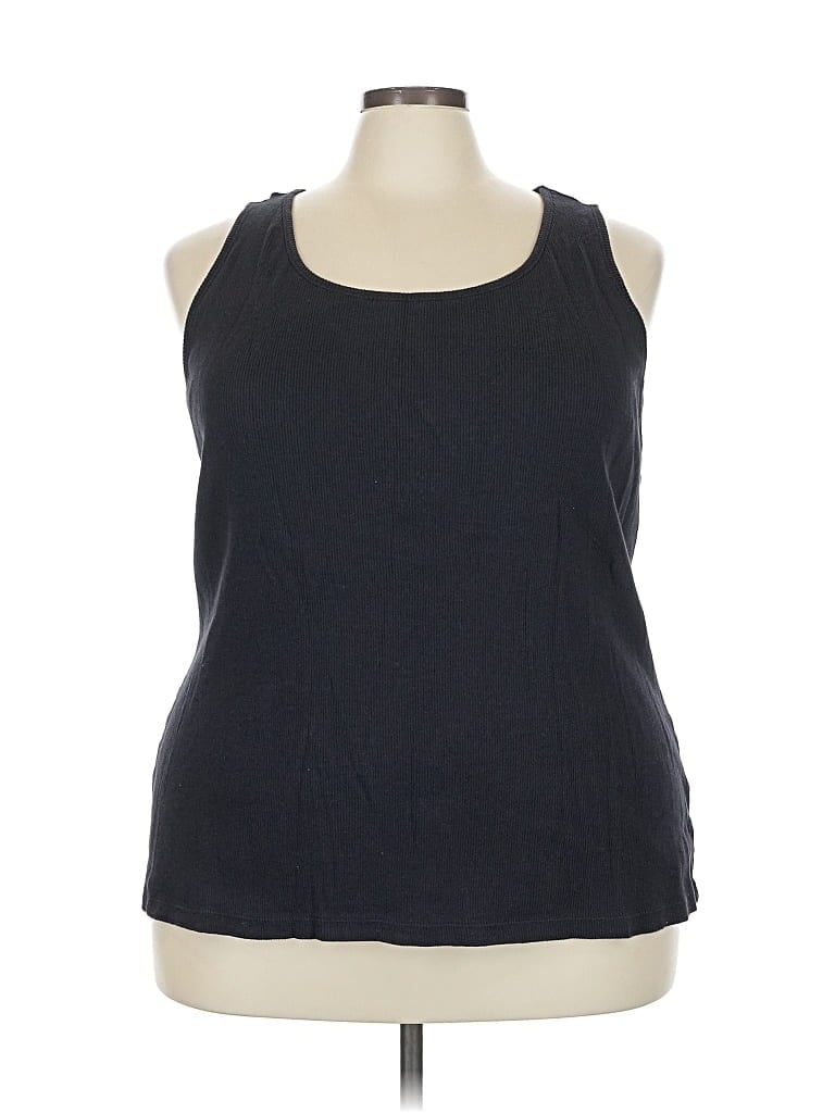 Pre-owned Lane Bryant Outlet Tank Top Black Halter Neckline Tops