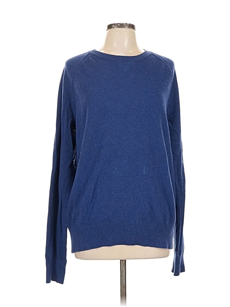 Pre-owned Banana Republic Wool Pullover Sweater In Blue