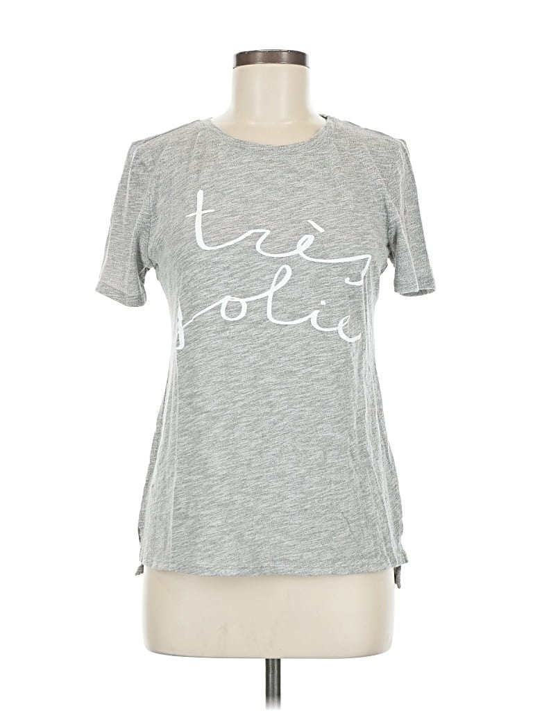 Pre-owned Ann Taylor Loft Short Sleeve T-shirt In Gray