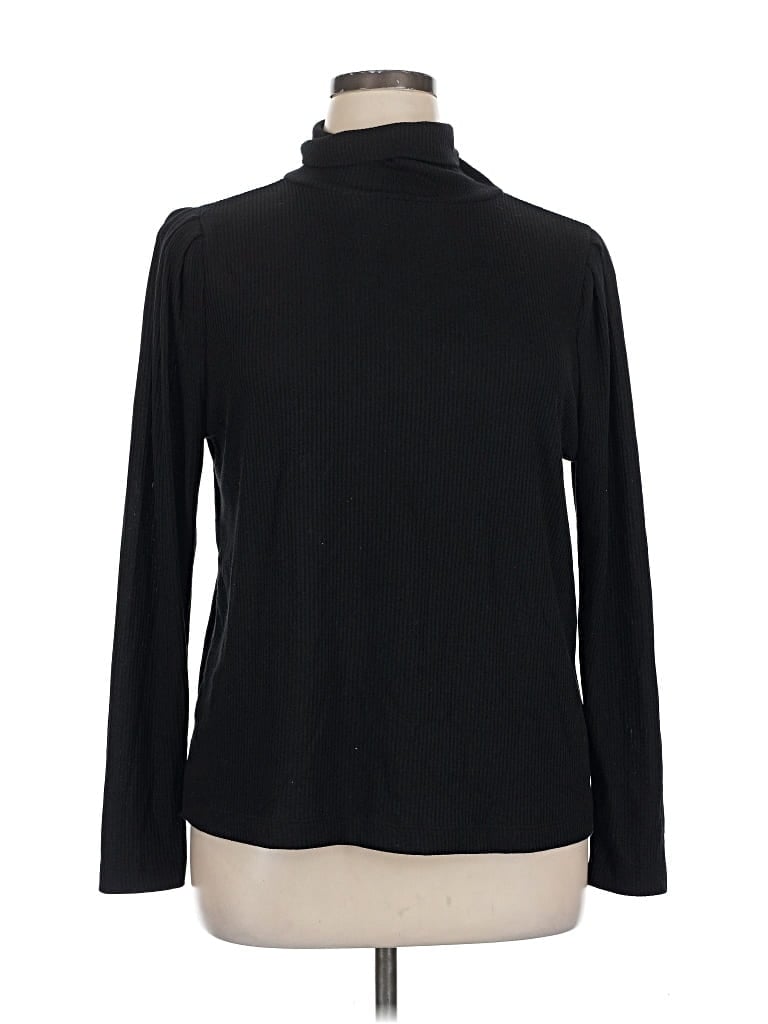 Pre-owned Ann Taylor Loft Turtleneck Sweater In Black