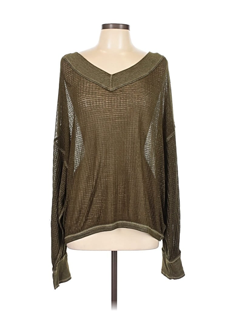 Pre-owned We The Free Pullover Sweater In Brown