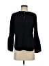 J.Crew 100% Silk Black Long Sleeve Silk Top Size 0 - photo 1