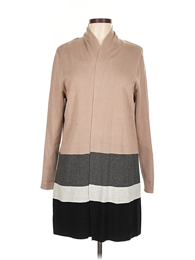 Pre-owned Belle By Kim Gravel Cardigan Sweater In Brown
