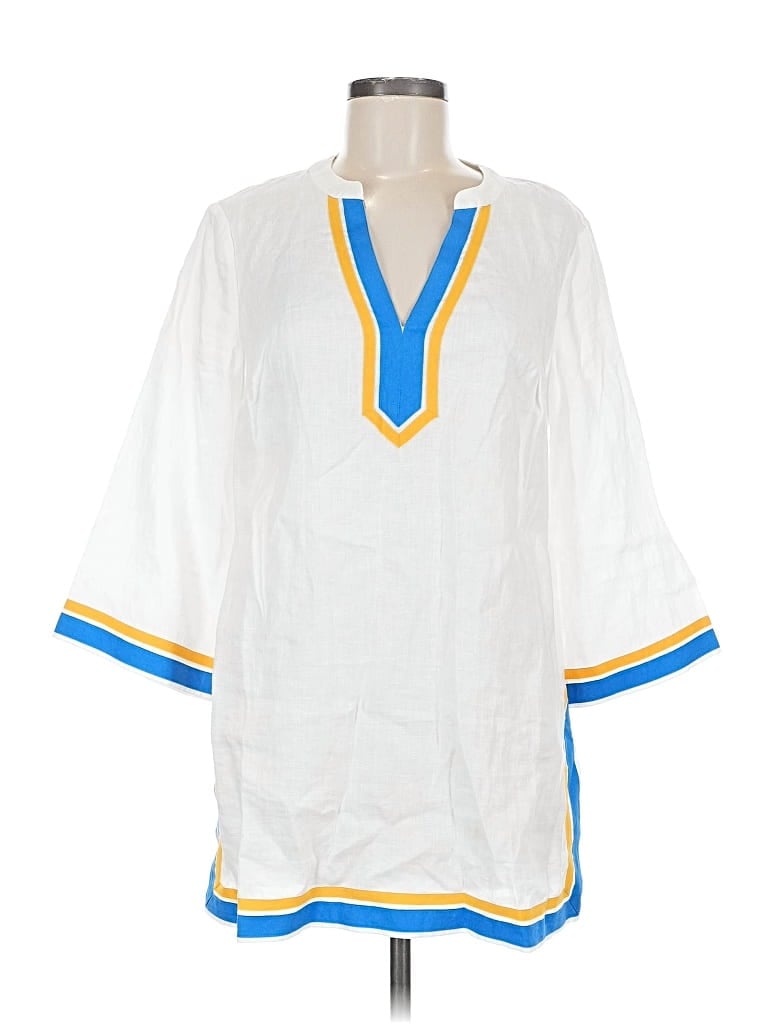 Pre-owned Boden 3/4 Sleeve Blouse In White