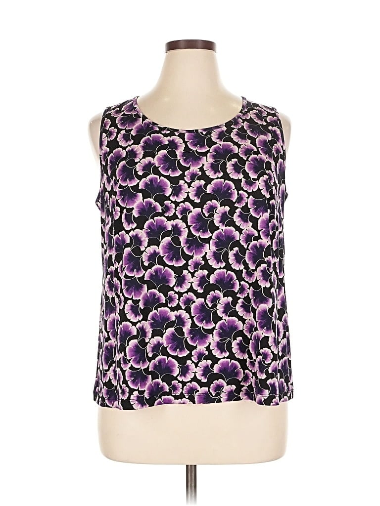 Pre-owned Catherines Tank Top Purple Strapless Neckline Tops