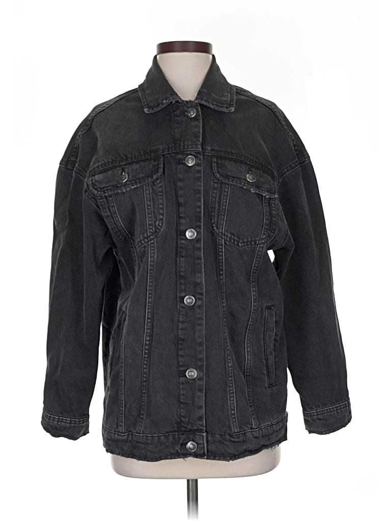 Pre-owned Zara Denim Jacket In Black