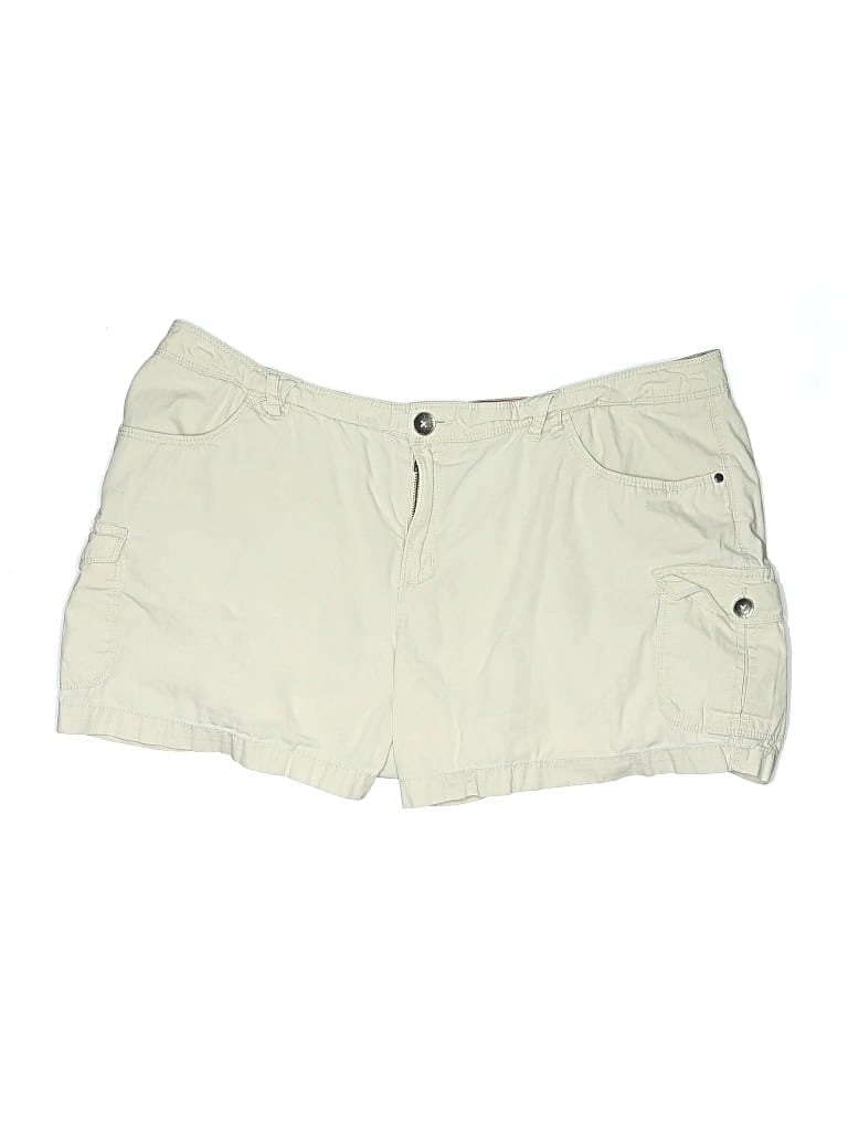Pre-owned Natural Reflections Khaki Shorts In White